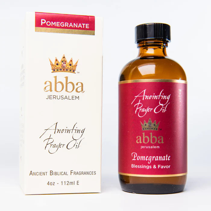 Pomegranate oil 4oz — available at The Gospel Bookstore