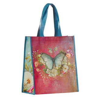 Shopping Bag Be Still Psalm 46:10 — available at The Gospel Bookstore