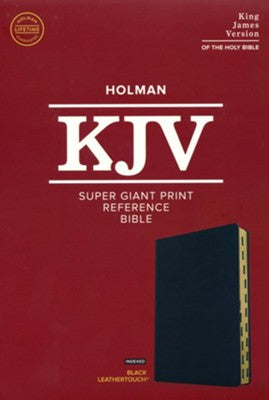 Biblia de Referencia Letra Súper Gigante KJV con Índice (Negra)