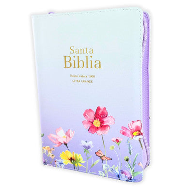 Santa Biblia Reina Valera 1960 letra grande tamaño compacta con zipper