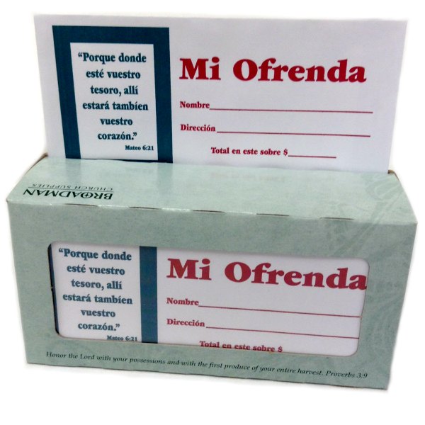 Sobre - Mi Ofrenda (Pack de 100) — disponible en La Librería del Evangelio