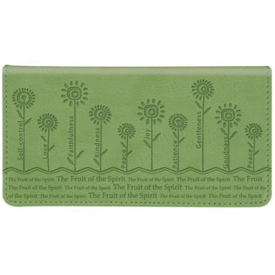 Checkbook Cover Green Fruit of the Spirit