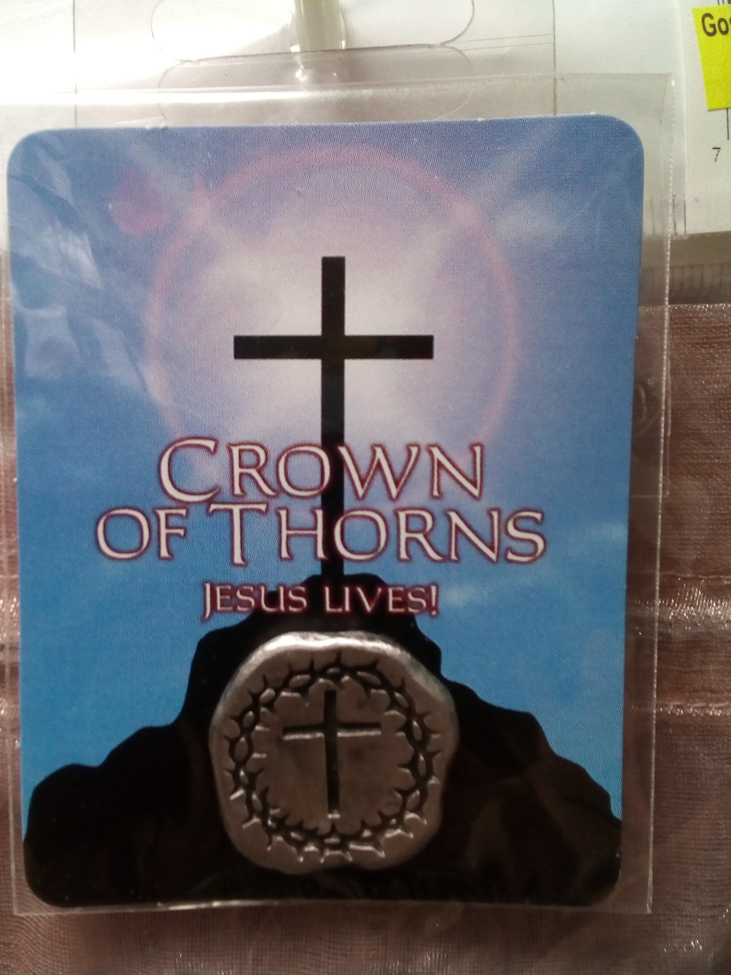 CROWN OF THORNS JESUS LIVES! POCKET COIN — available at The Gospel Bookstore