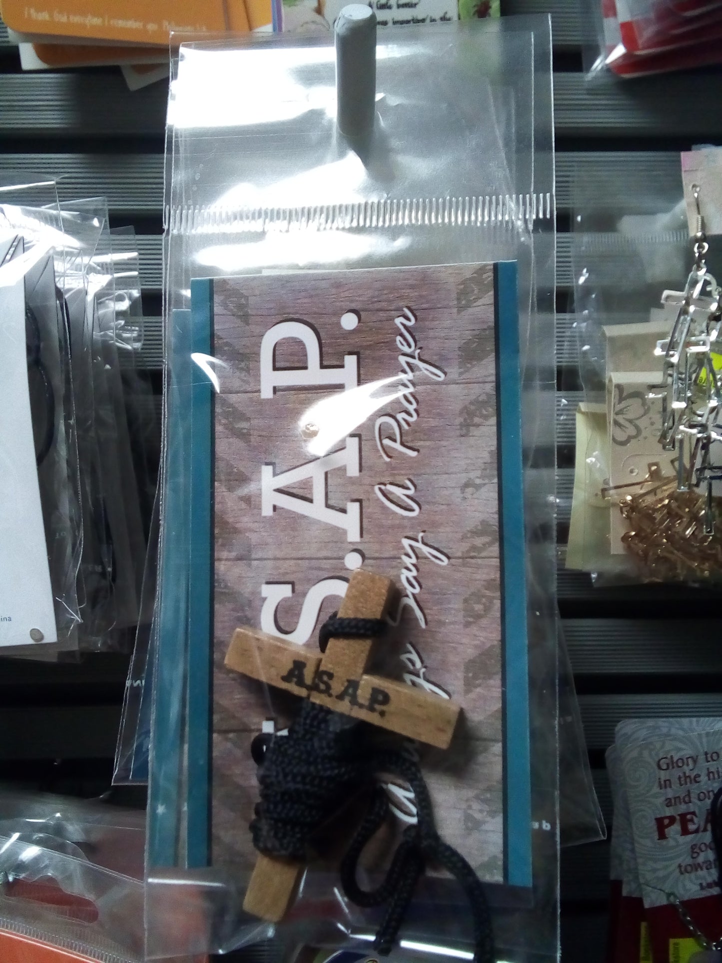 Necklace cross a.s.a.p. Always say a prayer
