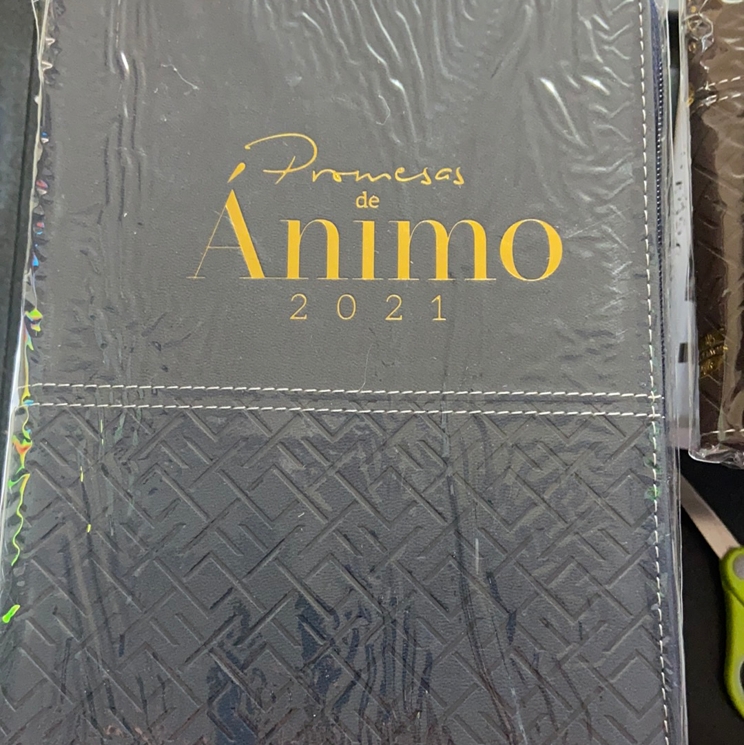 Promesas de animo 2021 Agenda con zipper color azul