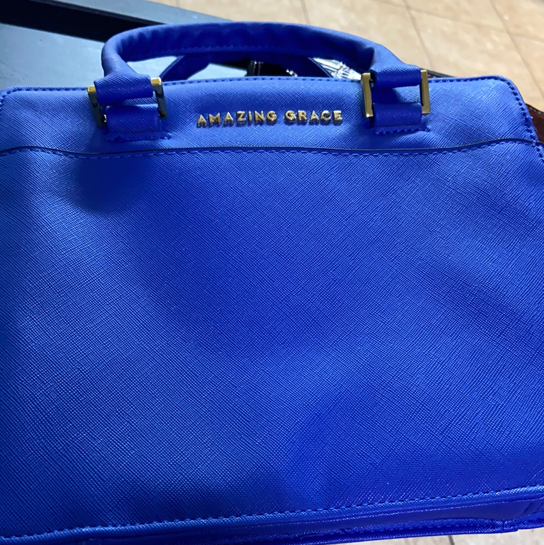 Blue bible cover M — available at The Gospel Bookstore