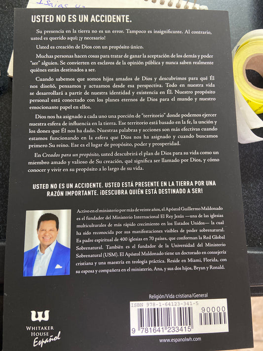 Creados para un proposito Guillermo Maldonado — imagen 2, La Librería del Evangelio