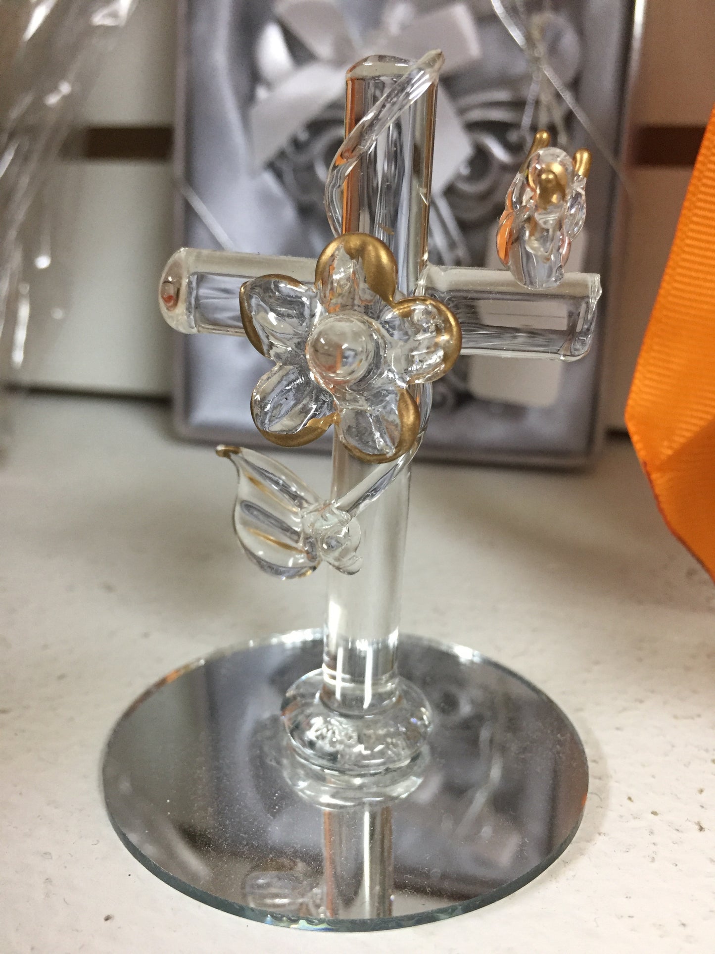 Glass cross — available at The Gospel Bookstore