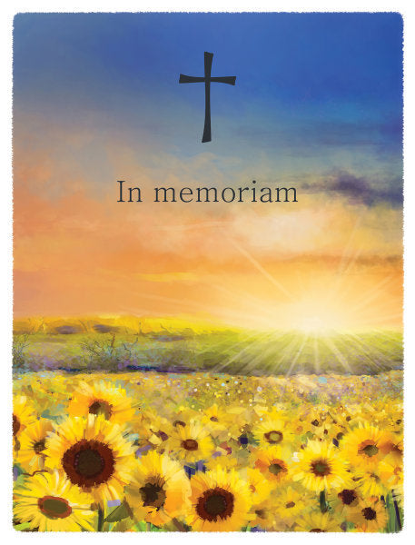 In memorian cards — available at The Gospel Bookstore