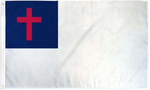 Bandera cristiana 3x5 ft poly flag — disponible en La Librería del Evangelio
