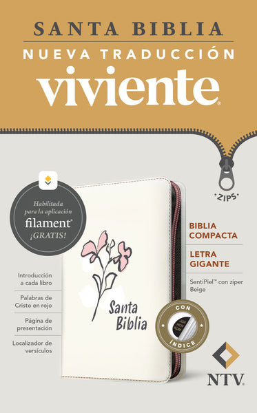 Santa Biblia Nueva Traducción Viviente tamaño compacta letra gigante