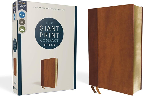 NIV GIANT PRINT COMPACT BIBLE (brown)