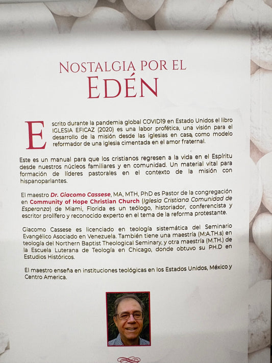 NOSTALGIA POR EL EDEN - Dr. Giacomo Cassese
