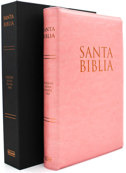 Santa Biblia Reina Valera 1960 Letra Super Gigante con Referencias Edición de lujo (Rosa)