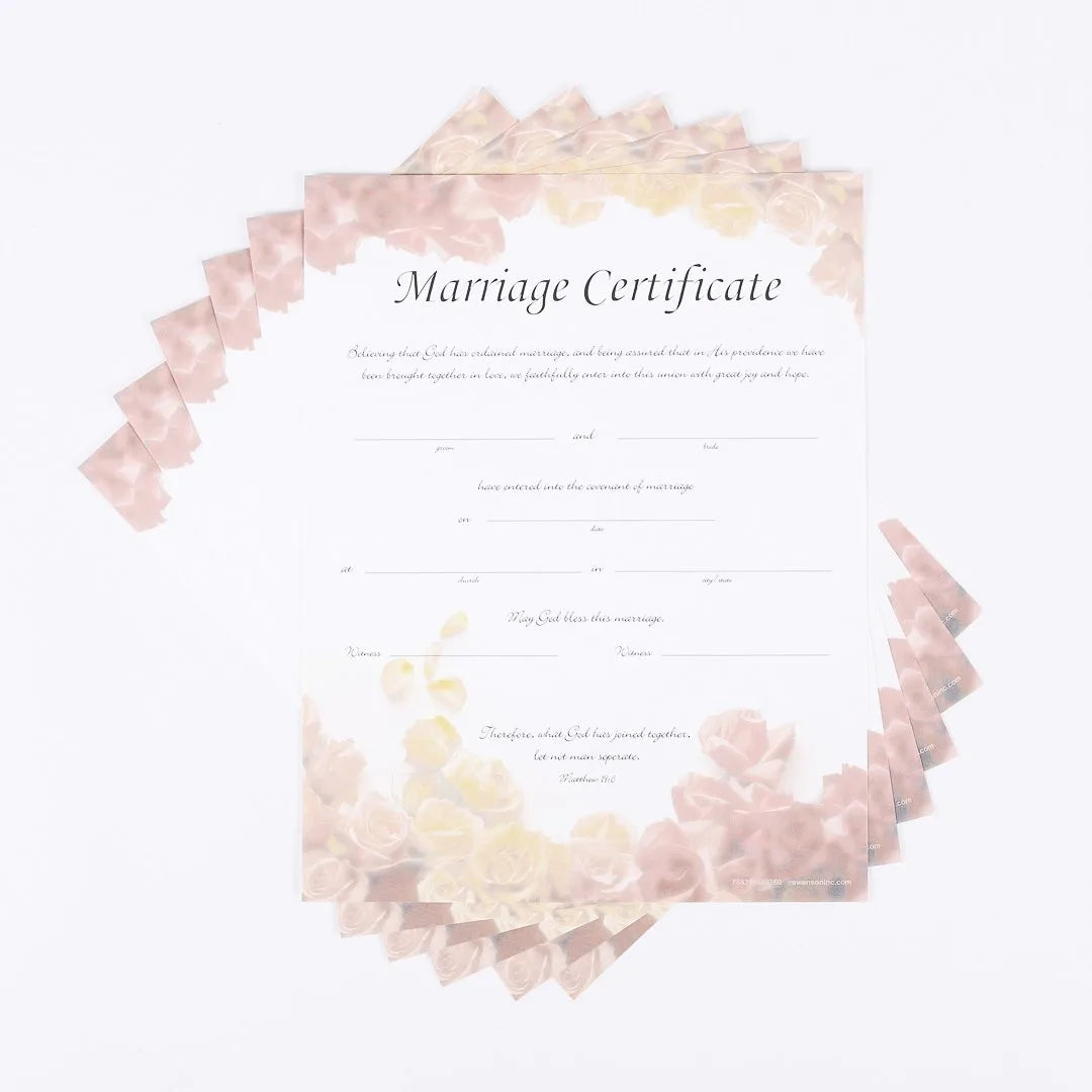 Marriage certificate pk 6 — available at The Gospel Bookstore