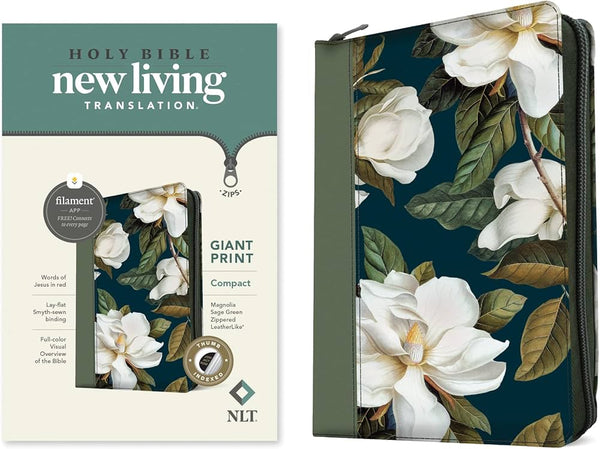 HOLY BIBLE NEW LIVING TRANSLATION GIANT PRINT COMPACT zipper and index
