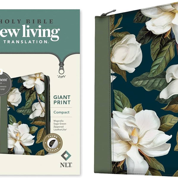 HOLY BIBLE NEW LIVING TRANSLATION GIANT PRINT COMPACT zipper and index