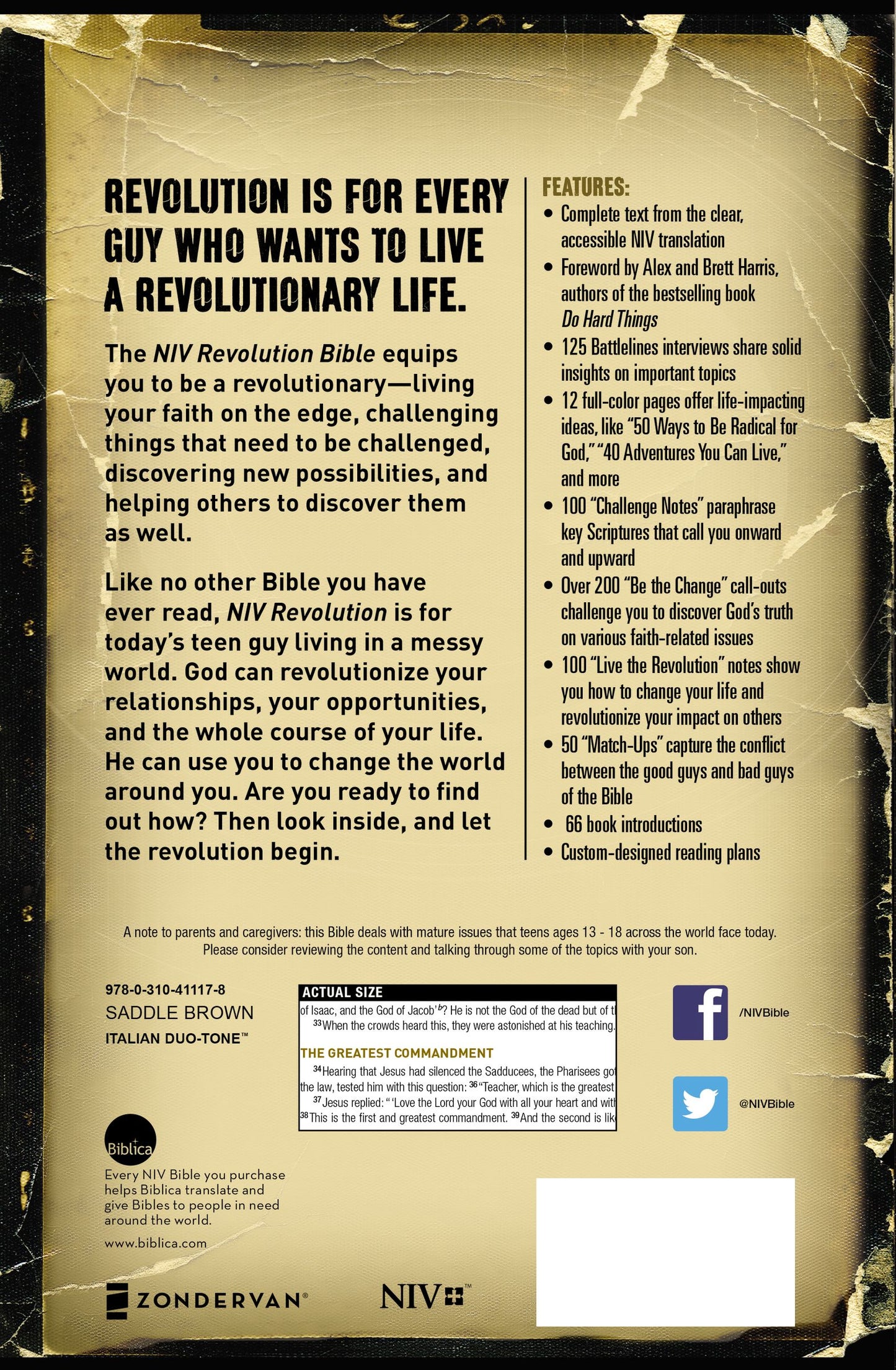 Revolution The Bible for Teen Guys - cover