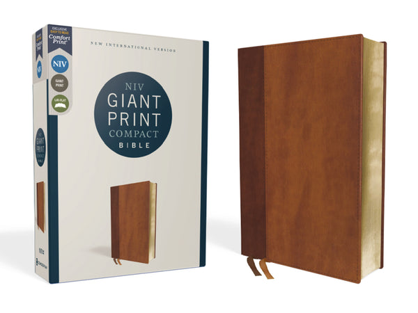 NIV GIANT PRINT COMPACT BIBLE (brown) - cover