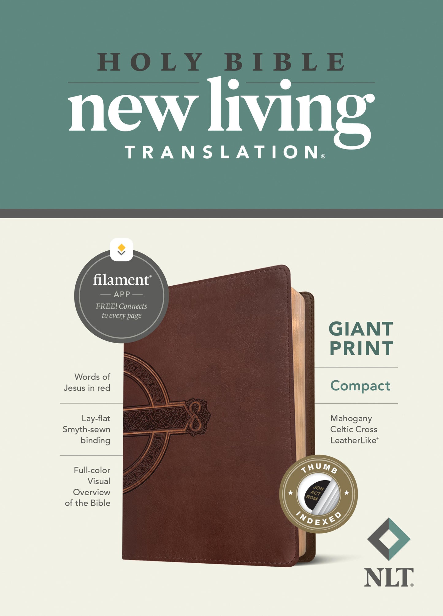 HOLY BIBLE NEW LIVING TRANSLATION GIANT PRINT COMPACT - cover