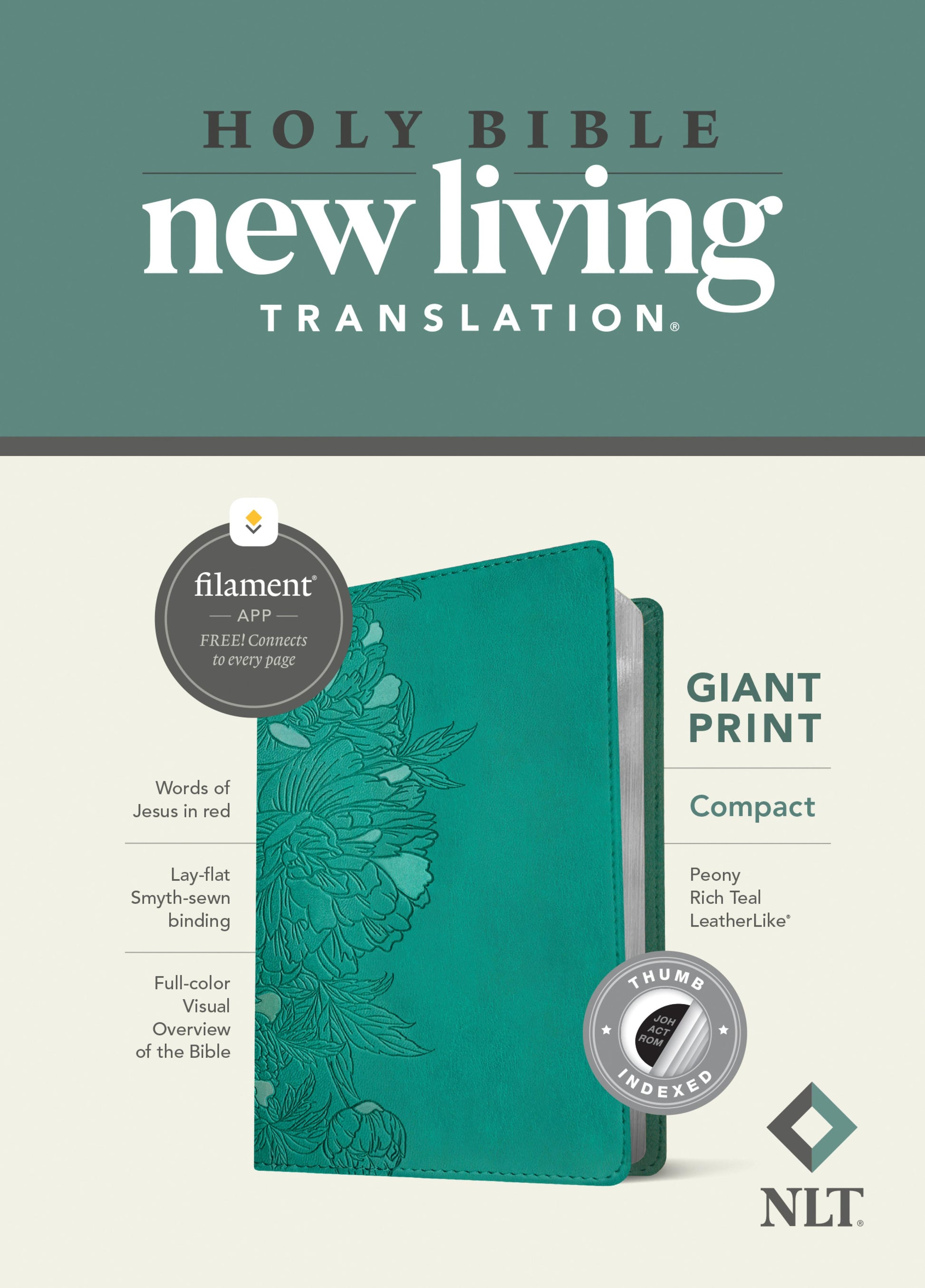 HOLY BIBLE NEW LIVING TRANSLATION GIANT PRINT COMPACT - cover
