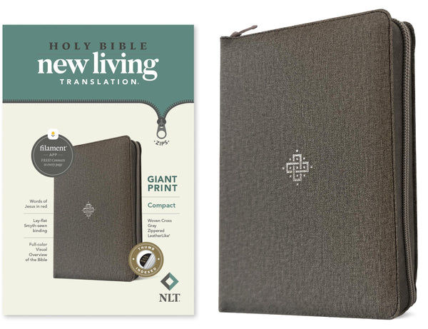 HOLY BIBLE NEW LIVING TRANSLATION GIANT PRINT COMPACT zipper and index - cover