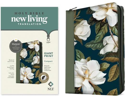 HOLY BIBLE NEW LIVING TRANSLATION GIANT PRINT COMPACT zipper and index - cover