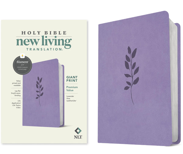 Holy Bible New Living Translation Giant Print Lavender - cover