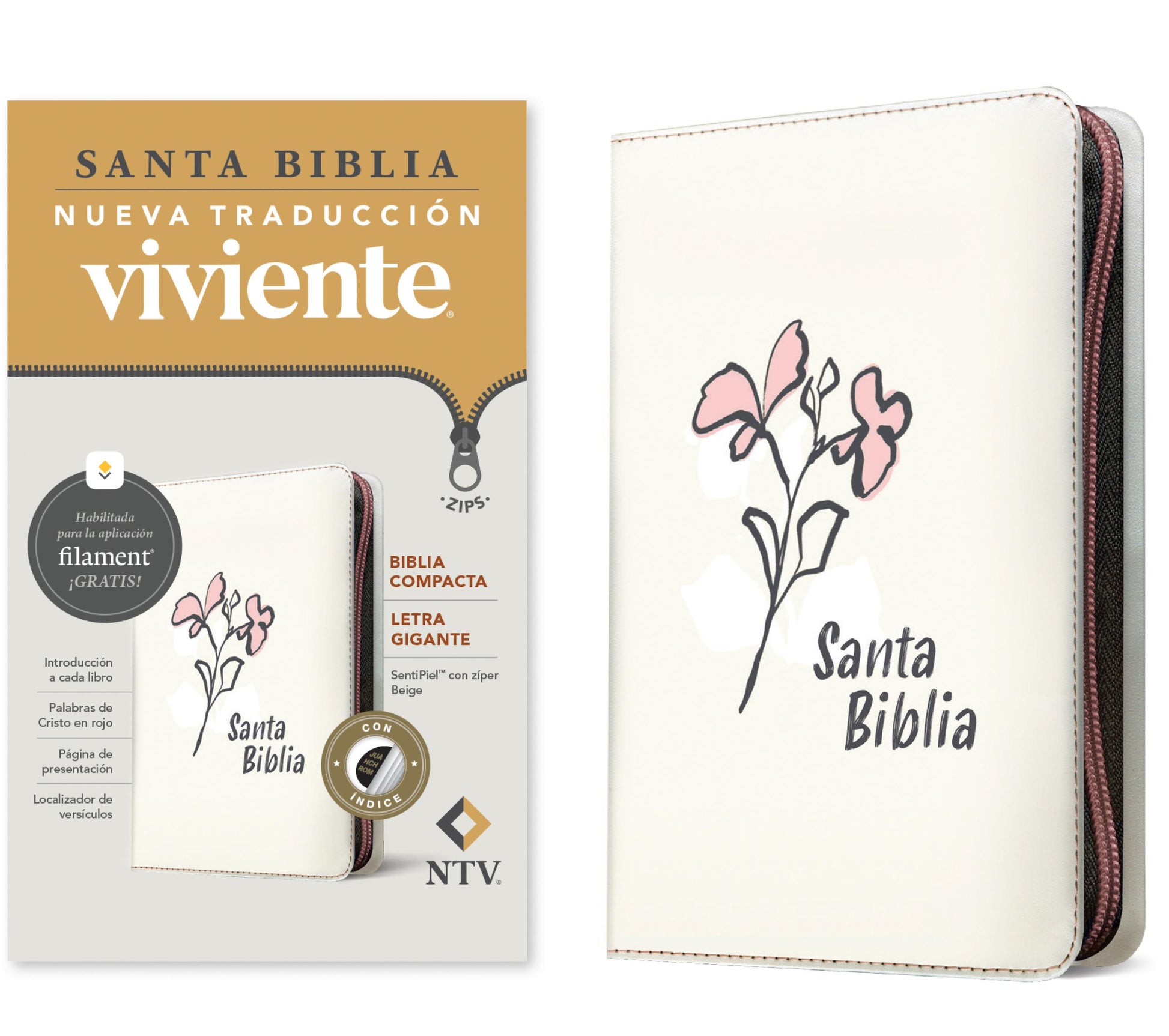 Santa Biblia Nueva Traducción Viviente tamaño compacta letra gigante - cover