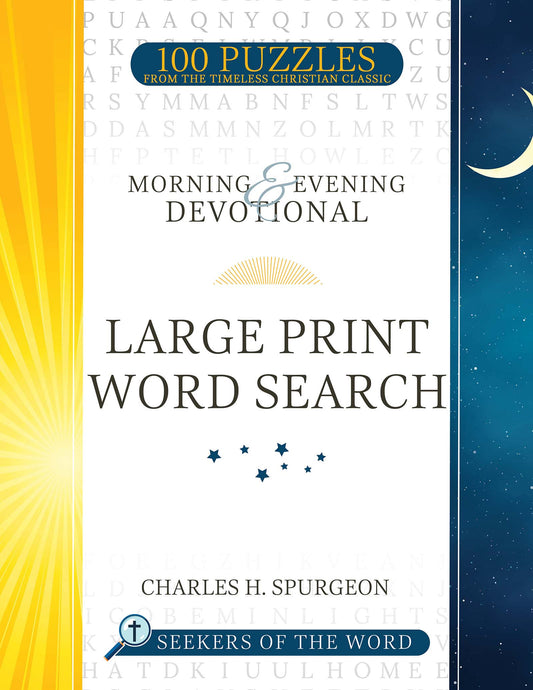 Morning & Evening Devotional. Large Print Word Search - Charles H. Spurgeon - cover