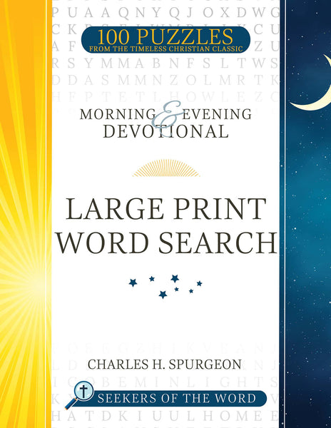 Morning & Evening Devotional. Large Print Word Search - Charles H. Spurgeon - cover