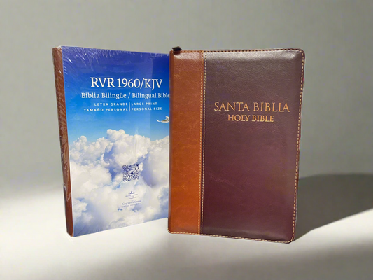 BIBLIA BILINGÜE RVR 1960/KJV LETRA GRANDE TAMAÑO PERSONAL — disponible en La Librería del Evangelio