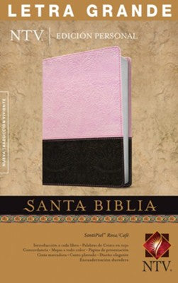 Santa BIBLIA edición personal. letra grande. Rosa/cafe