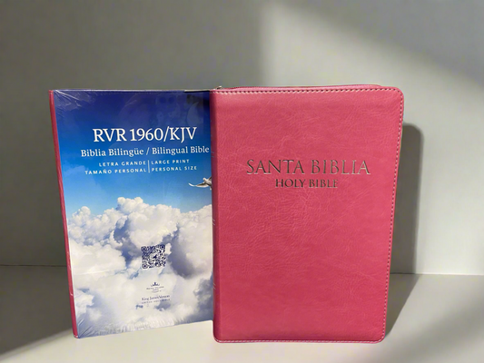 BIBLIA BILINGÜE RVR 1960/KJV LETRA GRANDE TAMAÑO PERSONAL — disponible en La Librería del Evangelio