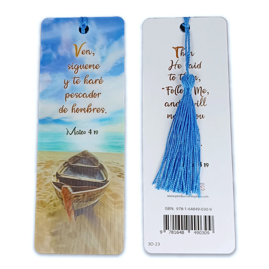 Separador 3D Mateo 4 19 — available at The Gospel Bookstore