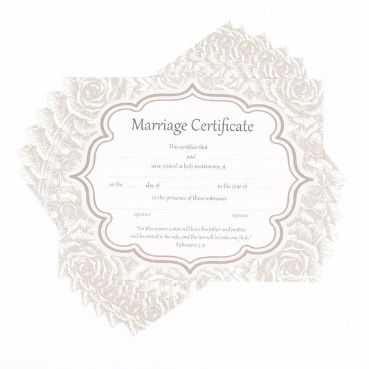Marriage certificate pk 6 — available at The Gospel Bookstore