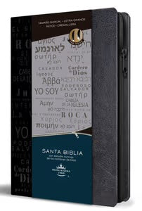 Santa Biblia Reina Valera 1960 con estudio conciso de los nombres de Dios ( negra con zipper )