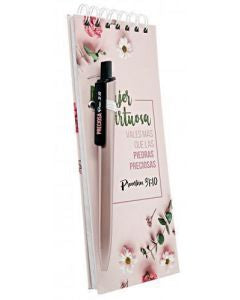 Libreta mas bolígrafo MUJER VIRTUOSA — disponible en La Librería del Evangelio