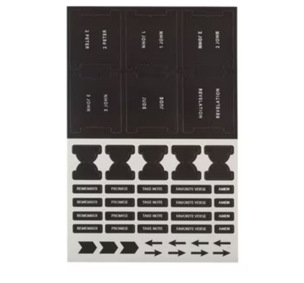 Black with Silver Foil Bible Indexing tabs