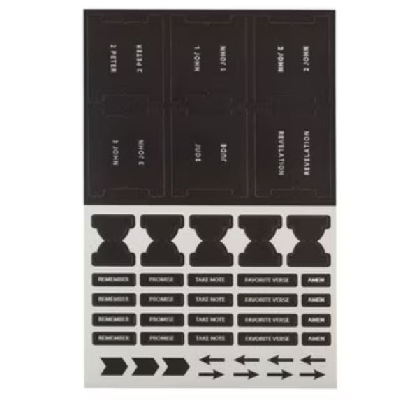 Black with Silver Foil Bible Indexing tabs