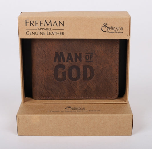 Genuine Leather Wallet Man of God — available at The Gospel Bookstore