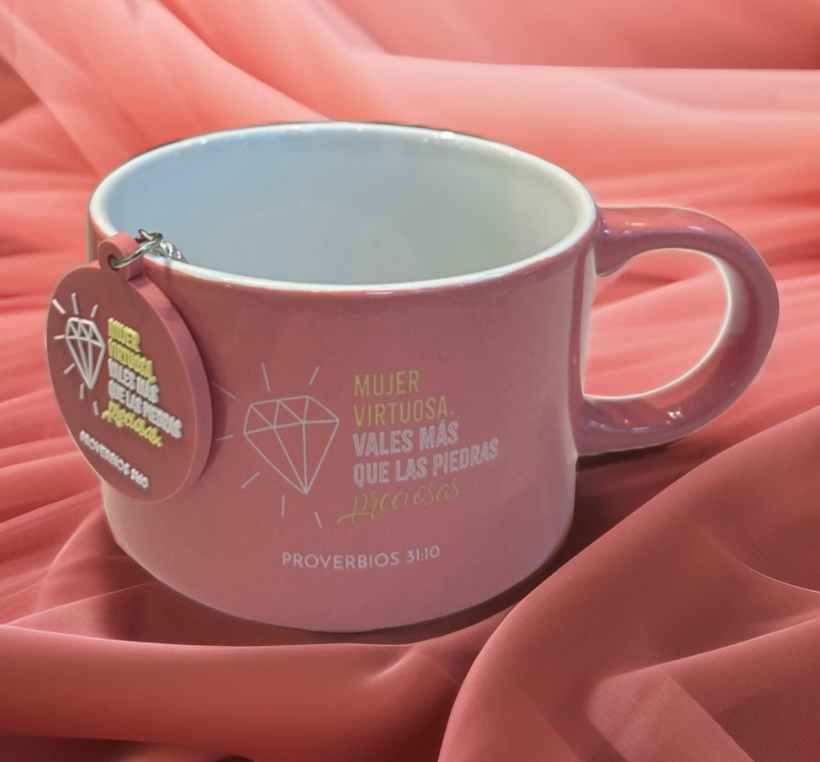 Taza y llavero Mujer Virtuosa — available at The Gospel Bookstore