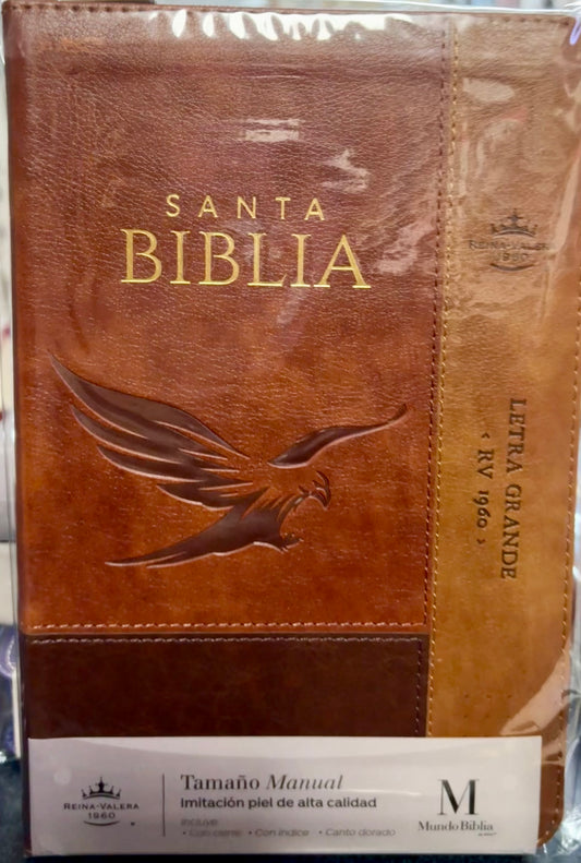 Santa Biblia Reina Valera 1960 Letra Grande con zipper tamaño manual — disponible en La Librería del Evangelio