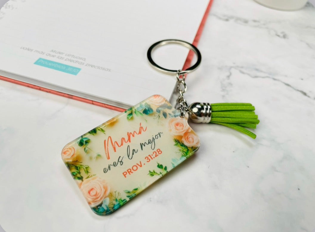 Llavero Mama Eres la Mejor — disponible en La Librería del Evangelio