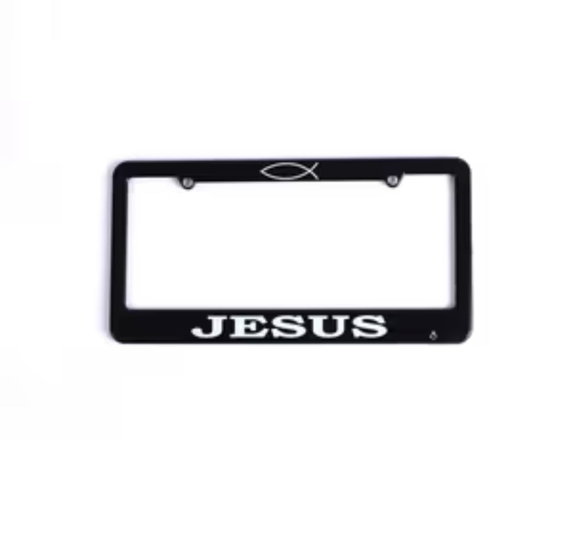 Car plate JESUS — available at The Gospel Bookstore
