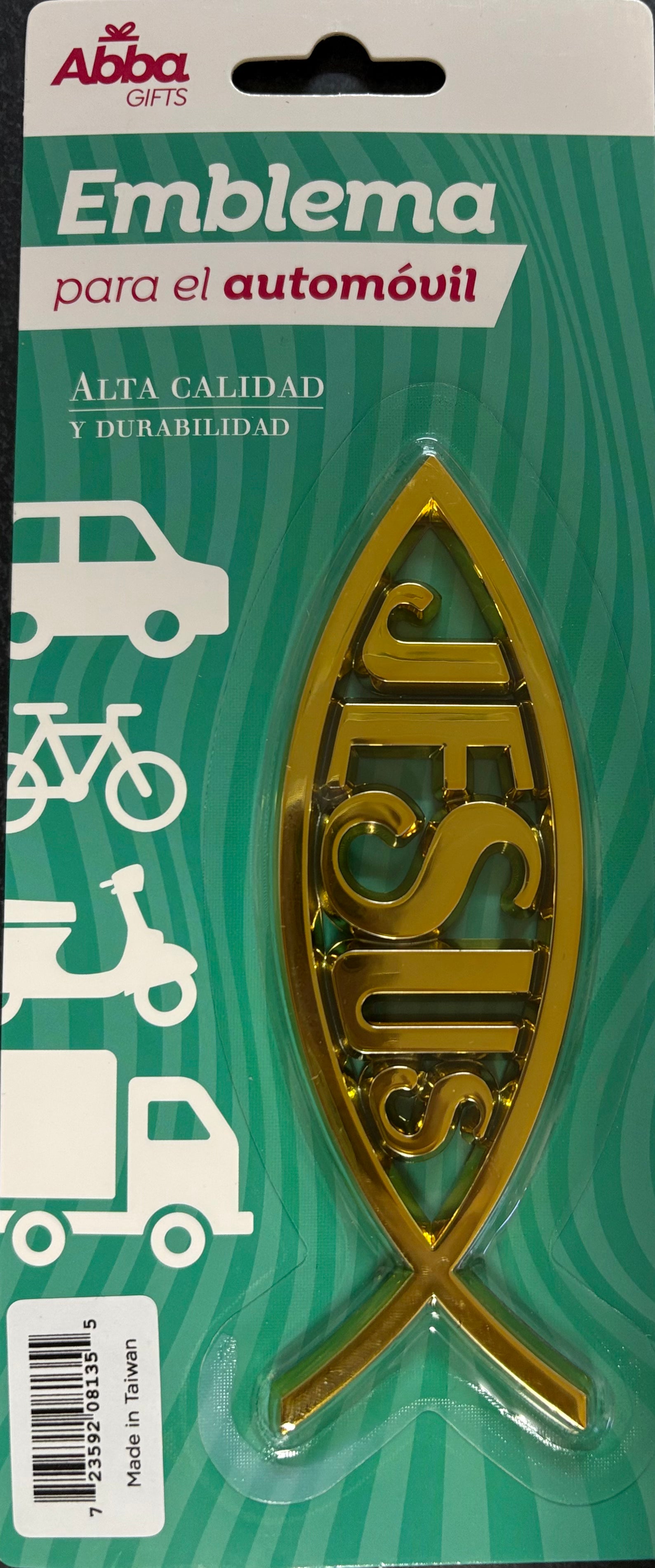 Emblema para el automóvil — disponible en La Librería del Evangelio