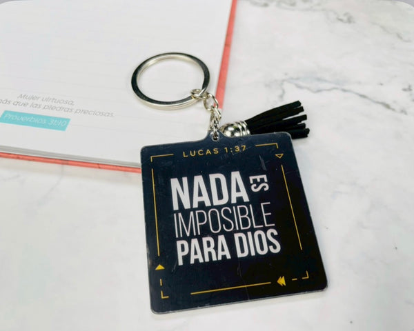 Llavero Nada Es Imposible Para Dios