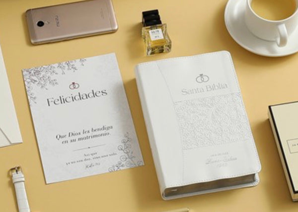 Santa Biblia Reina Valera 1960 Biblia para Boda canto plateado