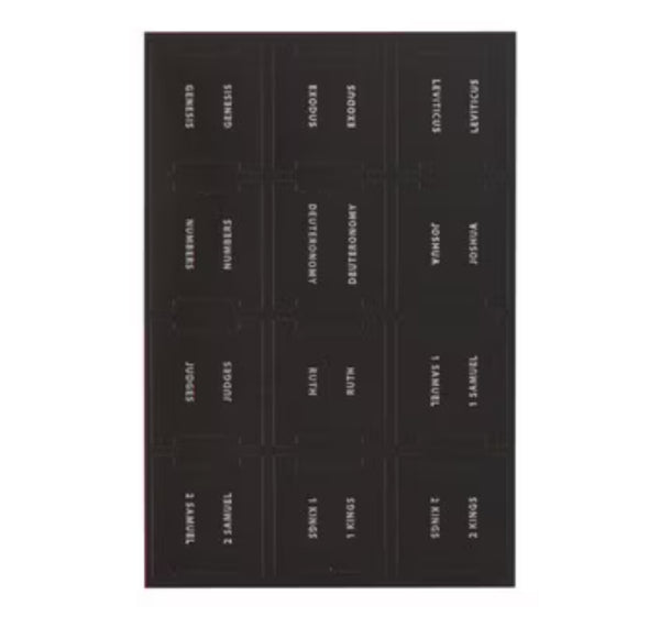 Black with Silver Foil Bible Indexing tabs