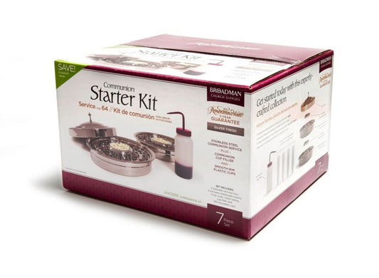 Communion Starter Kit Silver — available at The Gospel Bookstore